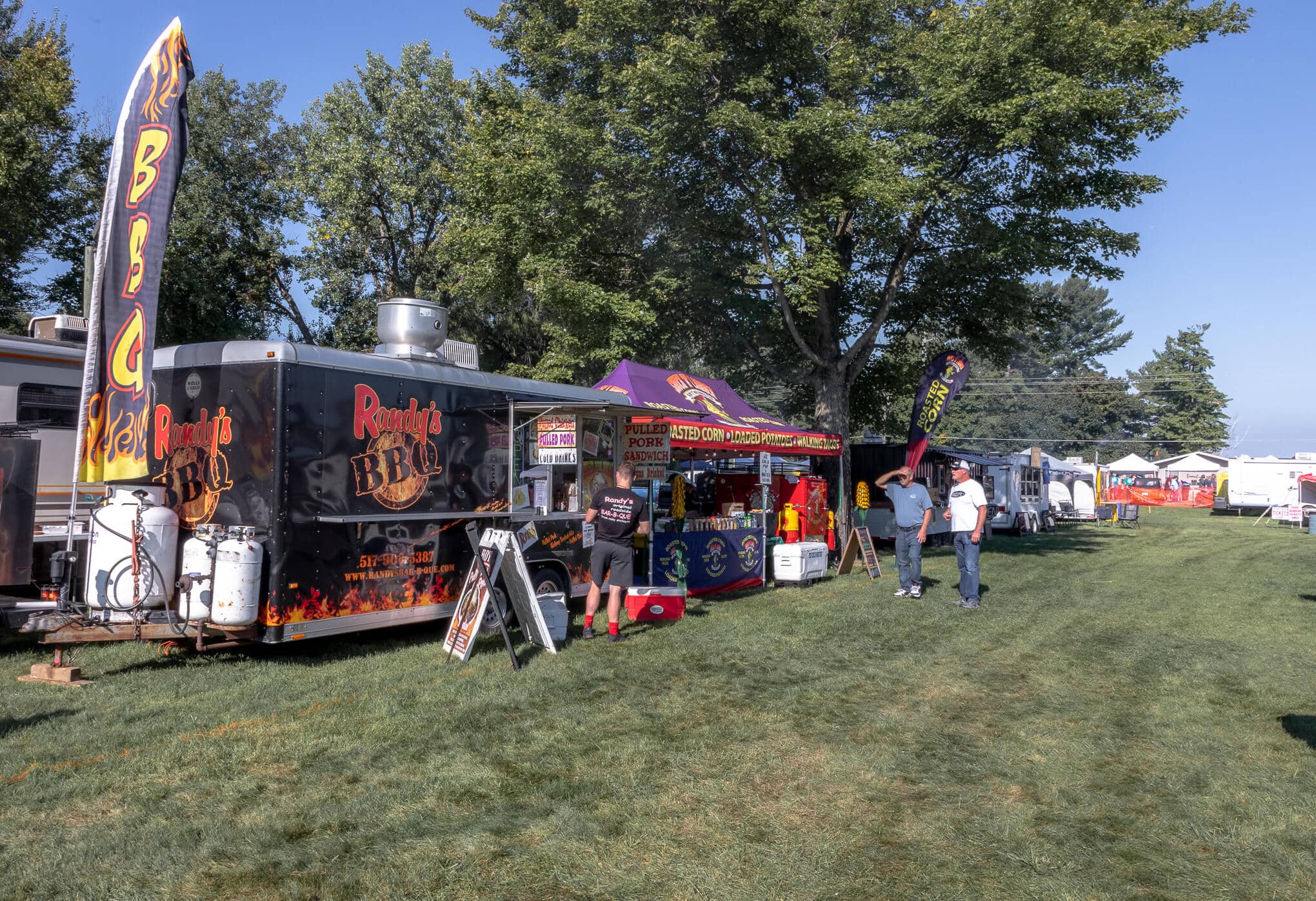 Food trucks at the BBQ festival