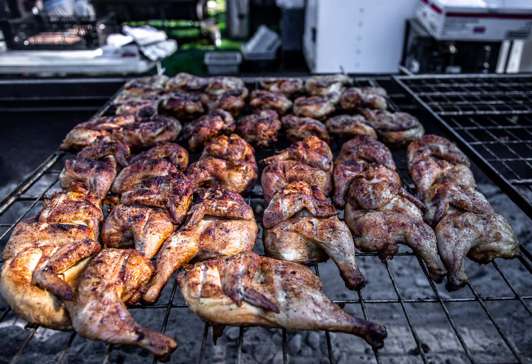 chicken on the grill