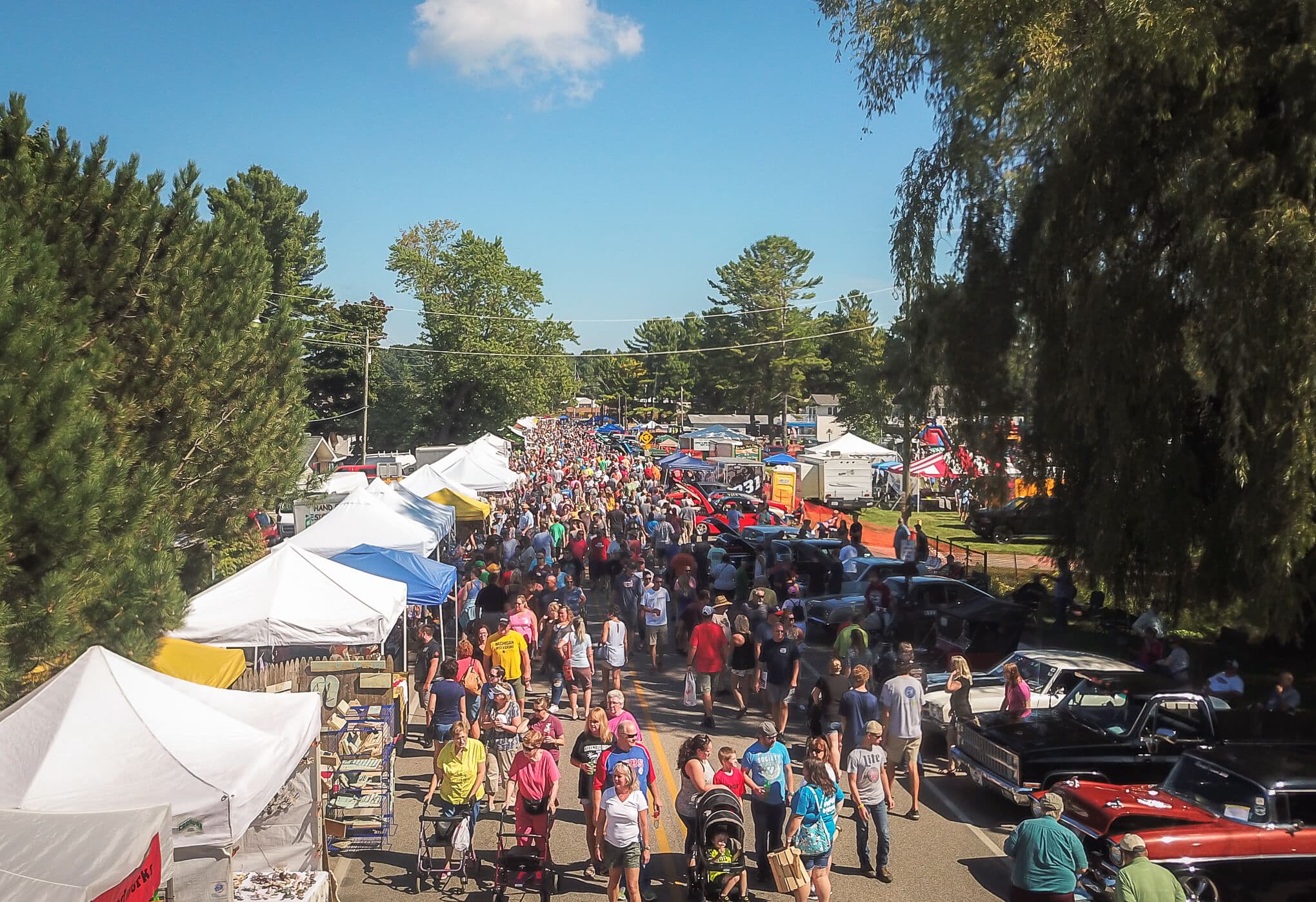 people walking at the festival